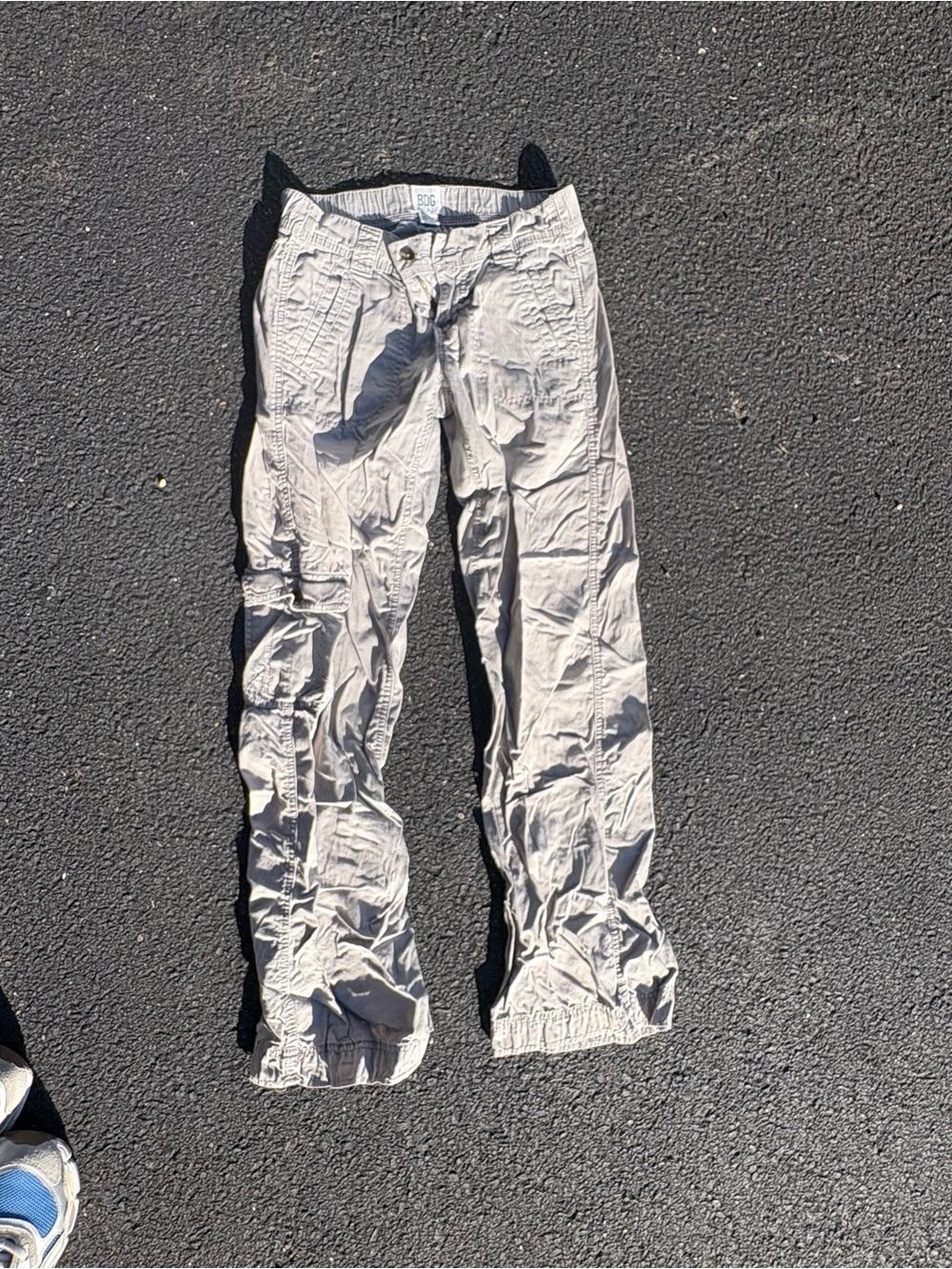 BDG Light Grey 360 Utility Low Rise Straight Pants